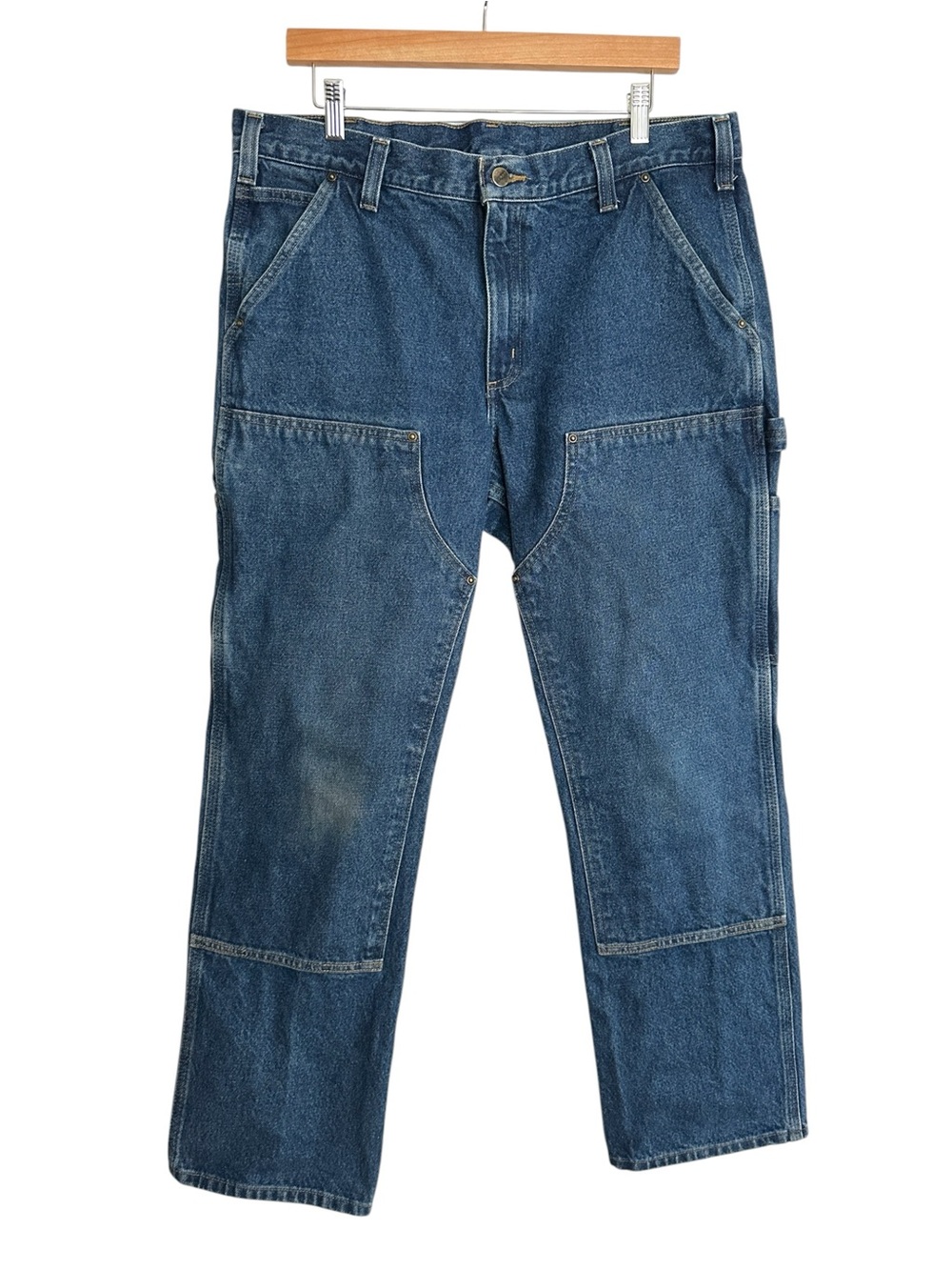 CARHARTT B07 Double Knee Logger Jeans 36x30 Relaxed Fit Workwear Carpenter Denim